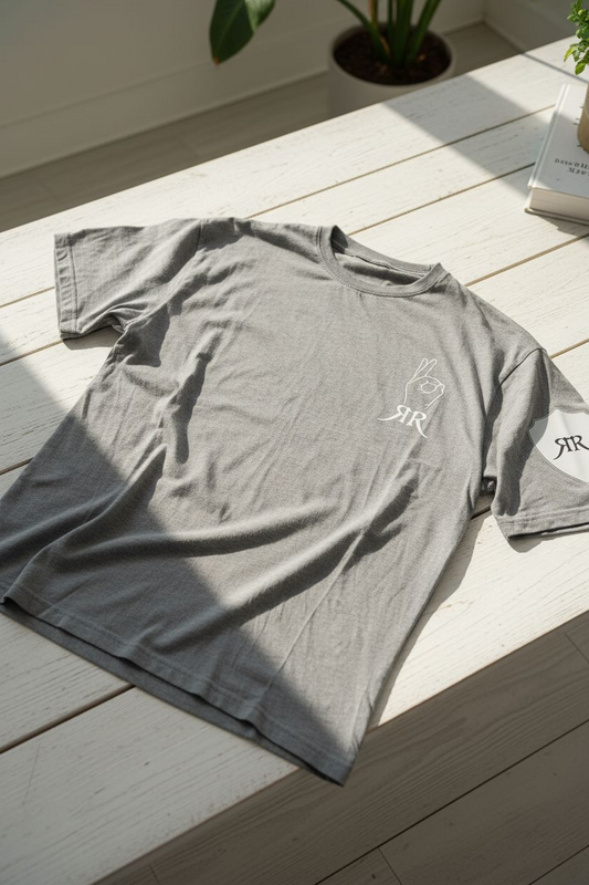 Look Inside T-Shirt Grau - Premium Streetwear Baumwolle