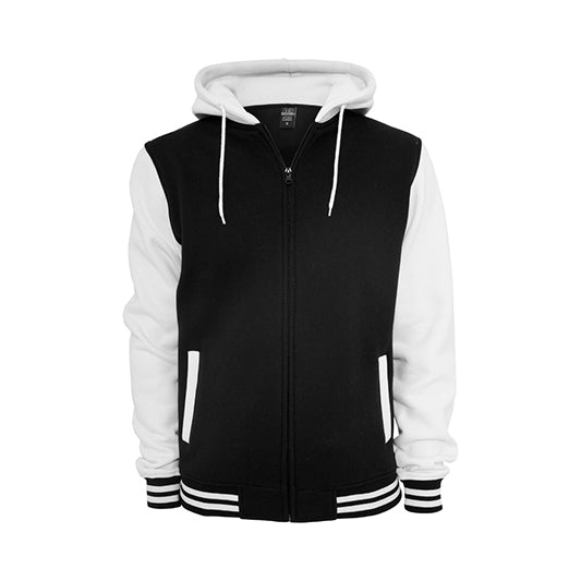 2 Tone Zip Hoodie Schwarz-Weiss - Premium Streetwear Kapuzenpullover